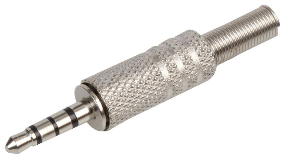 PRO SIGNAL PSG08600 Conector Jack 3.5mm 4 Polos, Niquelado