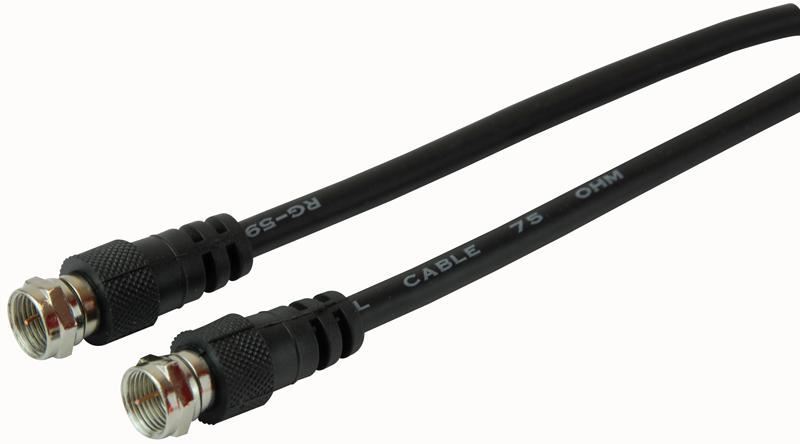 Pro Signal - F插頭至F插頭 RG59同軸電纜 1.5米 黑色