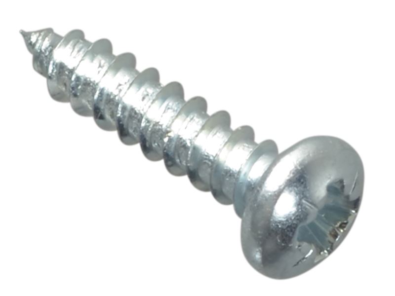 ForgeFix Vis Auto-taraudeuses Pozidriv à Tête Plate ZP 1/2in x 4mm (Lot de 60)