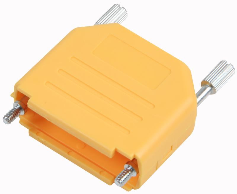 MH CONNECTORS D-sub kryt, plastový, horní vstup, žlutý, 15 kolíků