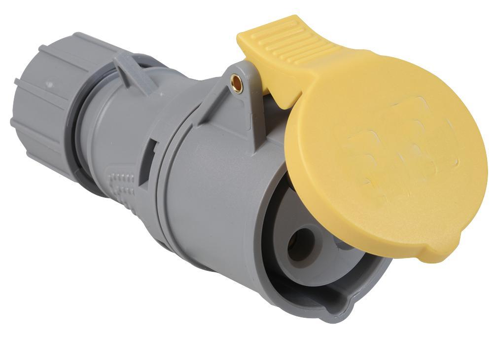 PRO ELEC Presa CEE da 16A 110V a innesto a cavo, Gialla, IP44