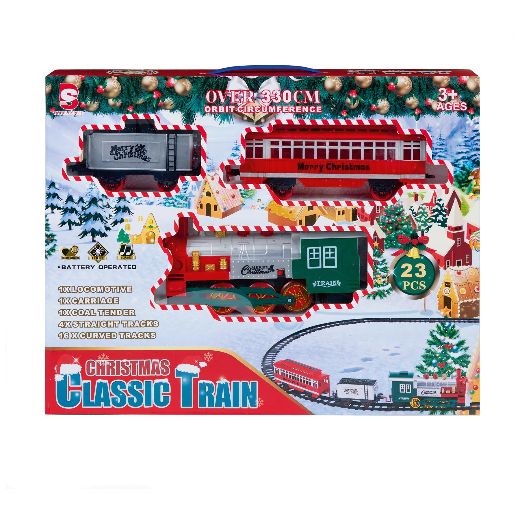 Premier 23-Delig Kersttrein Set Met Lichtjes en Muziek