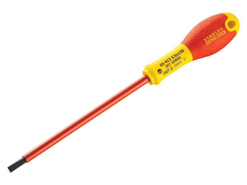 STANLEY FatMax VDE Insulated Screwdriver - 5.5mm x 150mm