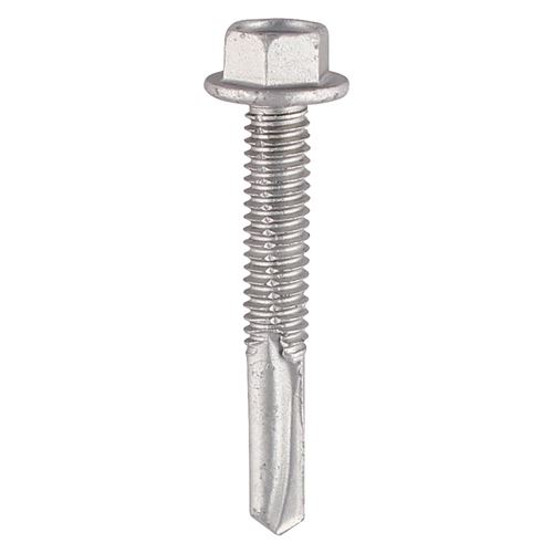 Timco - Vis auto-perceuses lourdes Hex, Organique argenté, 5.5 x 38mm (Lot de 5