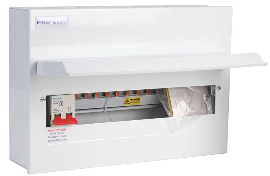 PRO ELEC Quadro Elétrico Metálico 16 Circuitos, Interruptor Principal 100A