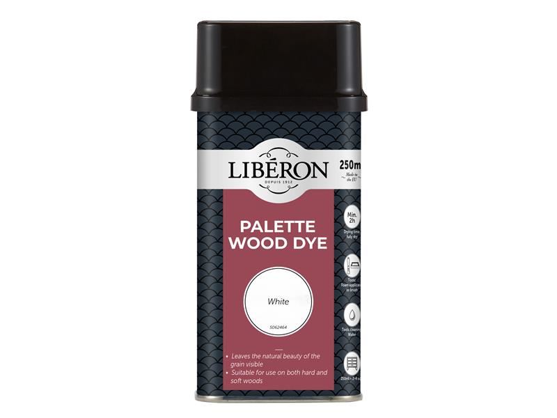 Liberon Palette - Dathadóir Adhmaid Bán Uisci-bhunaithe, 250ml