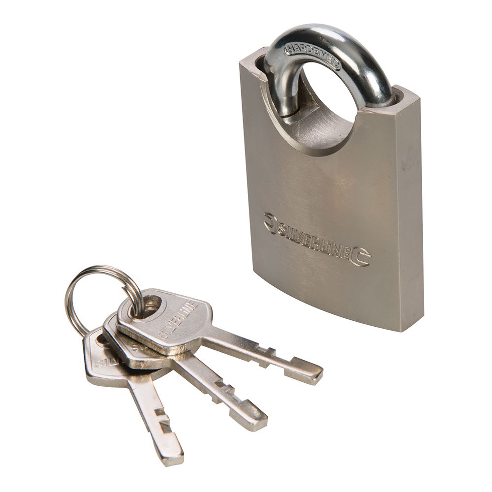 Silverline Lucchetto a Baretto Cromato con Scudo, 50mm