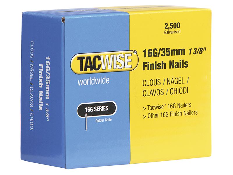 Tacwise Pregos Retos Finish 16G 40mm (Pacote de 2500)
