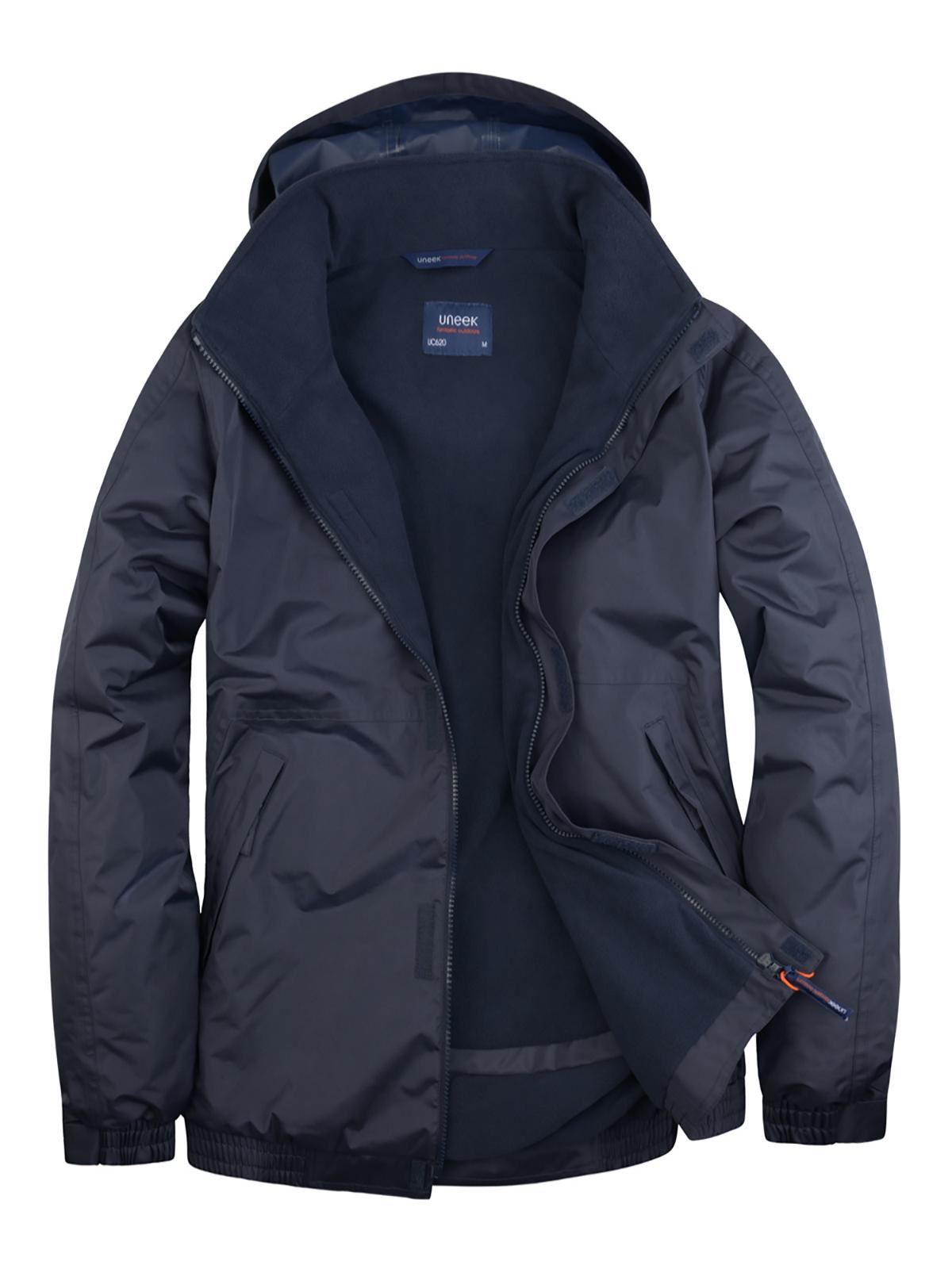 Uneek Unisex Premium Waterproof Jacket - Navy - Size XS