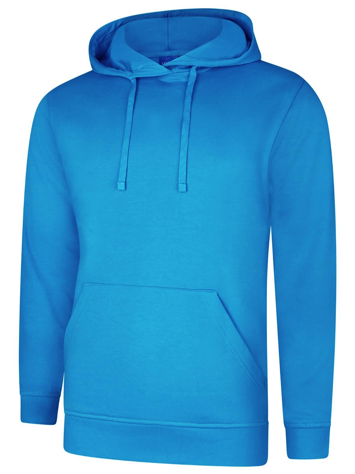 Uneek Unisex Deluxe Hooded Sweatshirt - Reef Blue, 3XL