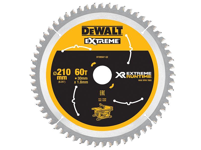 DEWALT XR FlexVolt Λεπίδα Πριστήριου, 210mm, 60 Δόντια, 30mm Άνοιγμα