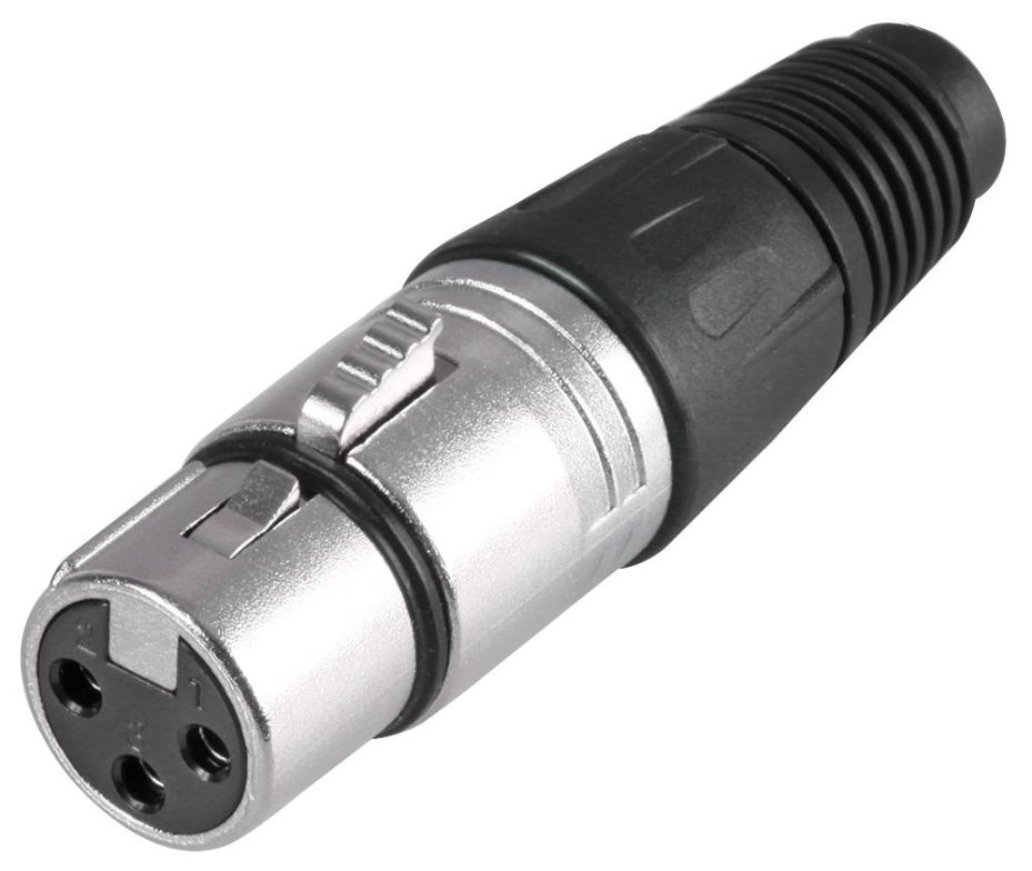 PRO SIGNAL 3-Pole XLR Cable Mount Socket, Black