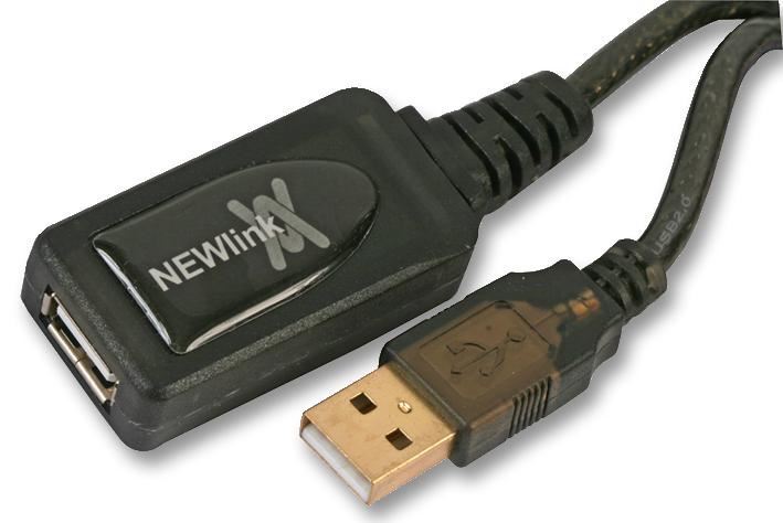 NEWLINK USB 2.0 Active Repeater Cable, 10m Black