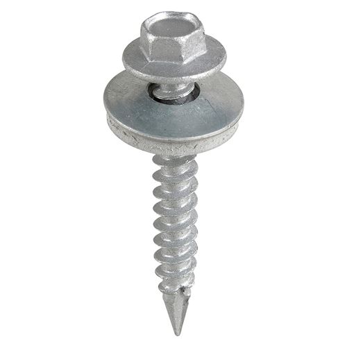 Timco Thin Sheet Metal to Timber Screws with EPDM Washer, 6.3x32mm (100pcs)