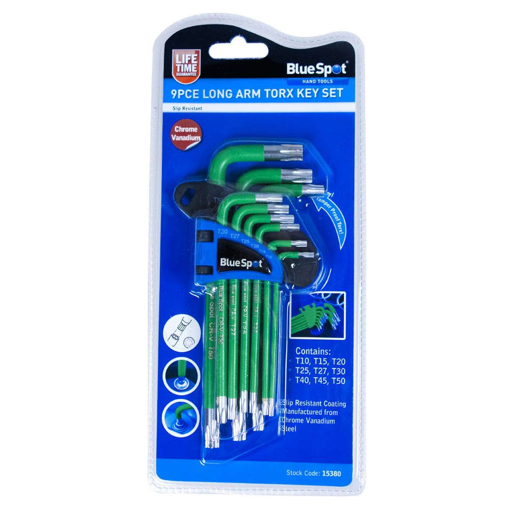 Blue Spot Tools - Σετ κλειδιών Torx με μακριά λαβή 9 τεμαχίων
