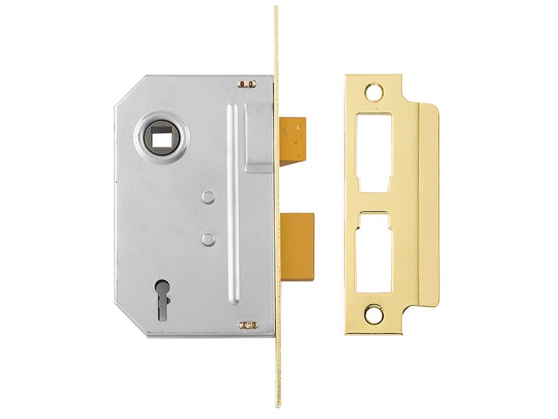 Yale PM246 2 Lever Mortice Sashlock, Polished Brass, 67mm
