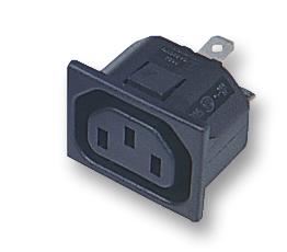 BULGIN IEC Panel Socket, Shuttered Snap Fit, 250V 15A