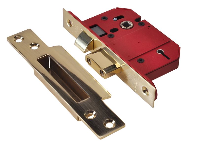 UNION StrongBOLT 2200S BS 5 Lever Mortice Sashlock, Satin Brass, 68mm
