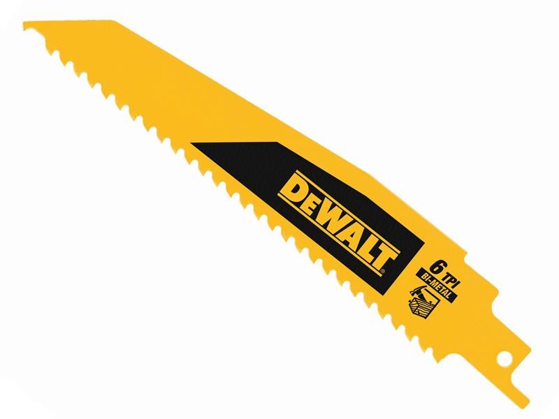 DEWALT Bi-Metal Wood Demolition Blade, 152mm x 6 TPI, Pack of 5