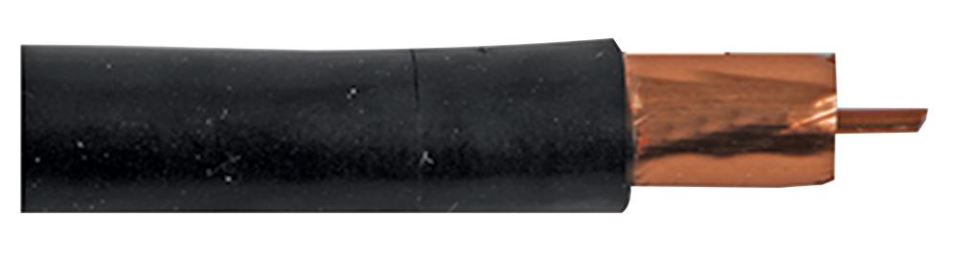 PRO POWER CP100 Cavo Coassiale, Nero, Bobina 100m