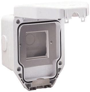 Crabtree 1 Gang 2 Module Data Enclosure, IP56 Grey