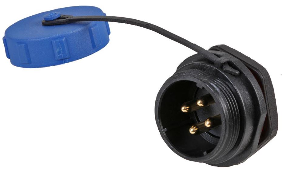 PRO ELEC Connecteur de panneau 4 pôles IP68 série SP211