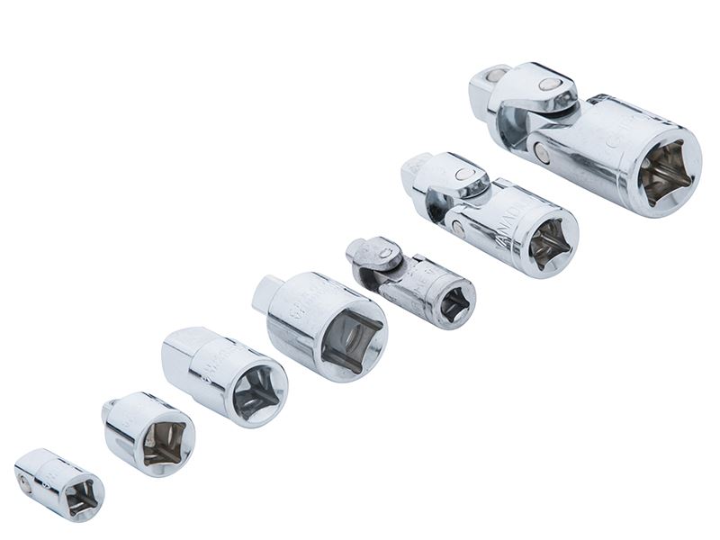 BlueSpot Tools 7-Piece Universal Joint & Adaptor Set, Chrome Vanadium