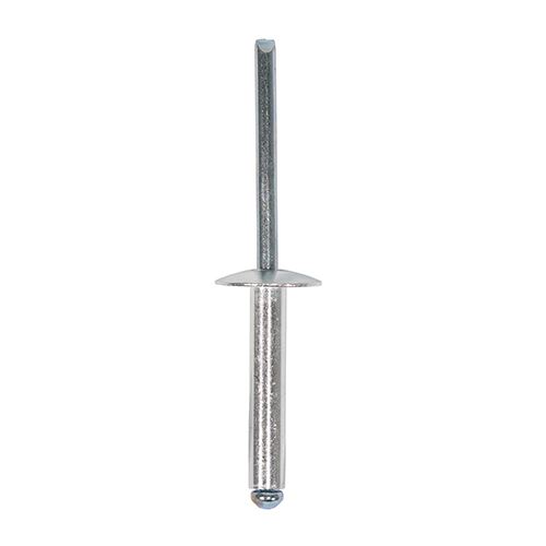 Timco - Flanschkopf-Niete - Aluminium (4,8 x 16 mm - 37 Stück)