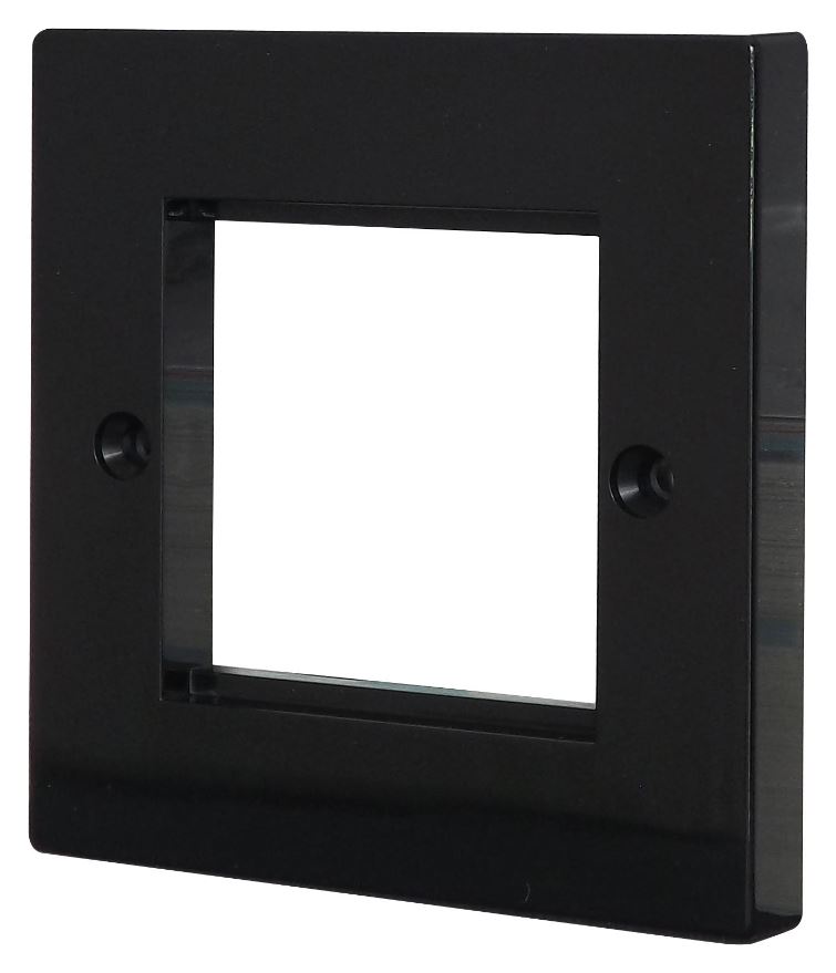 TUK Placca Coprifili Europeo 1 Modulo per 2 Moduli, Nero