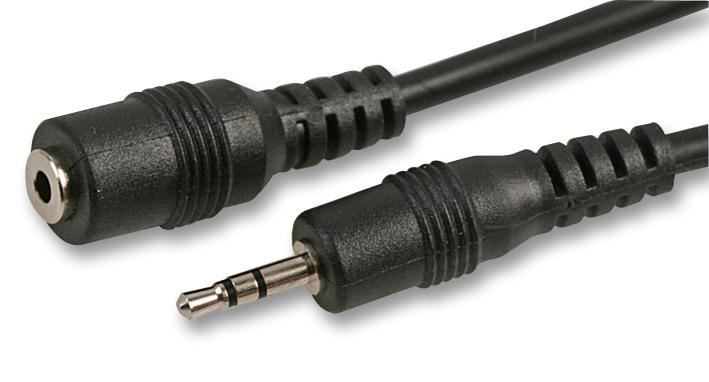 PRO SIGNAL 2.5mm Stereo Jack Plug to Socket Lead, 3m Black