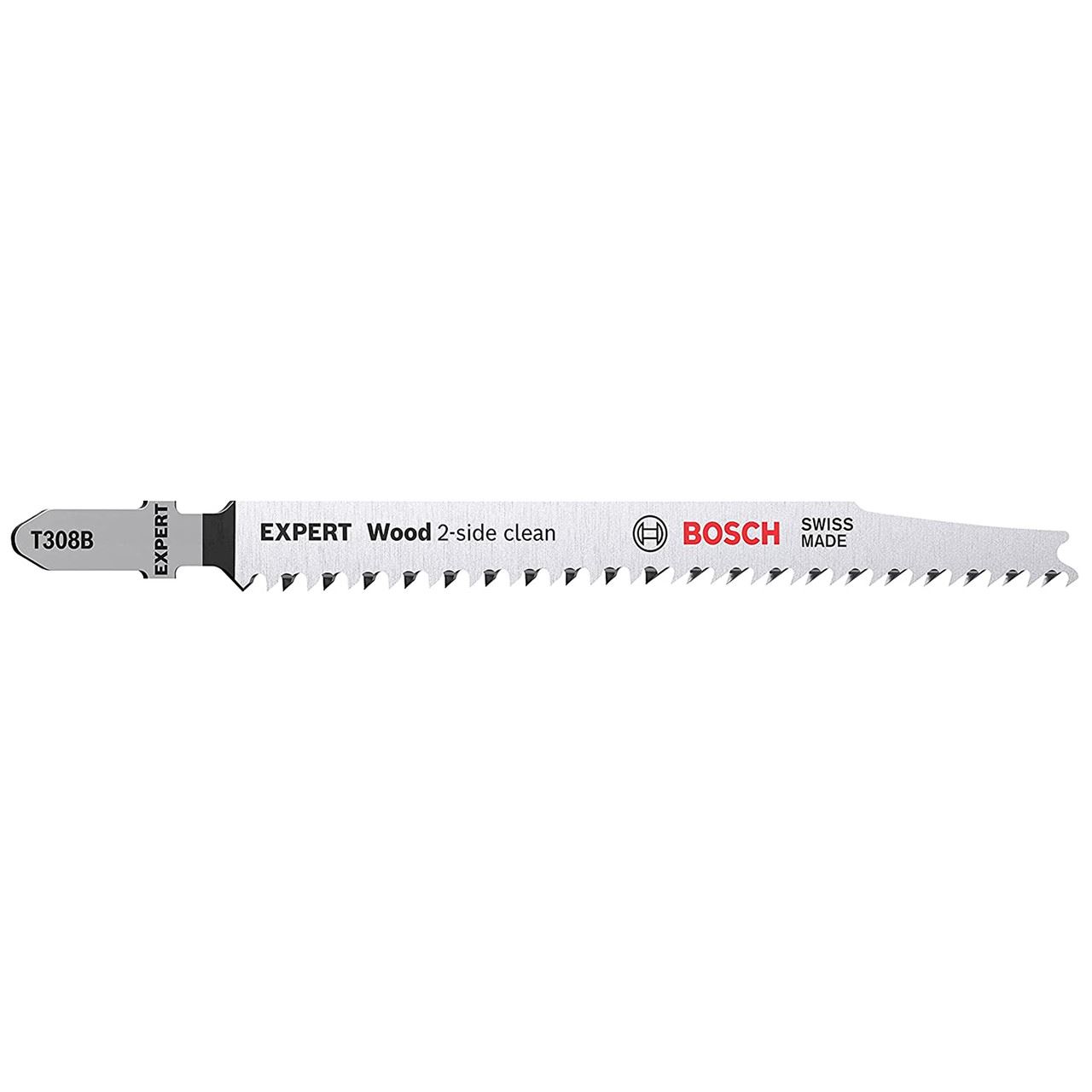 Bosch Expert T308B Houtzagen voor figuurzagen (5 stuks) - Dubbelzijdig schoneza