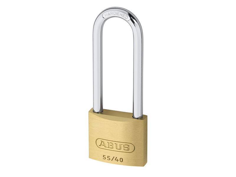 ABUS 55/40 Brass Padlock, 63mm Long Shackle, Security Level 4