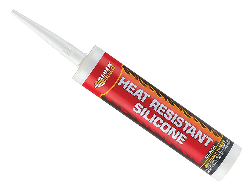 Everbuild Hittebestendige Siliconenkit C3, Zwart, 310ml