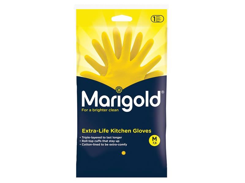 Marigold エクストラライフ キッチン用ゴム手袋 中サイズ 6組入り