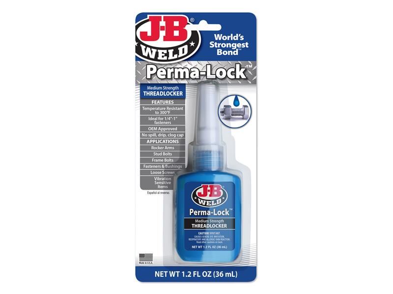 J-B Weld Perma-Lock Blu Medium Threadlocker 36ml per Viti e Bulloni