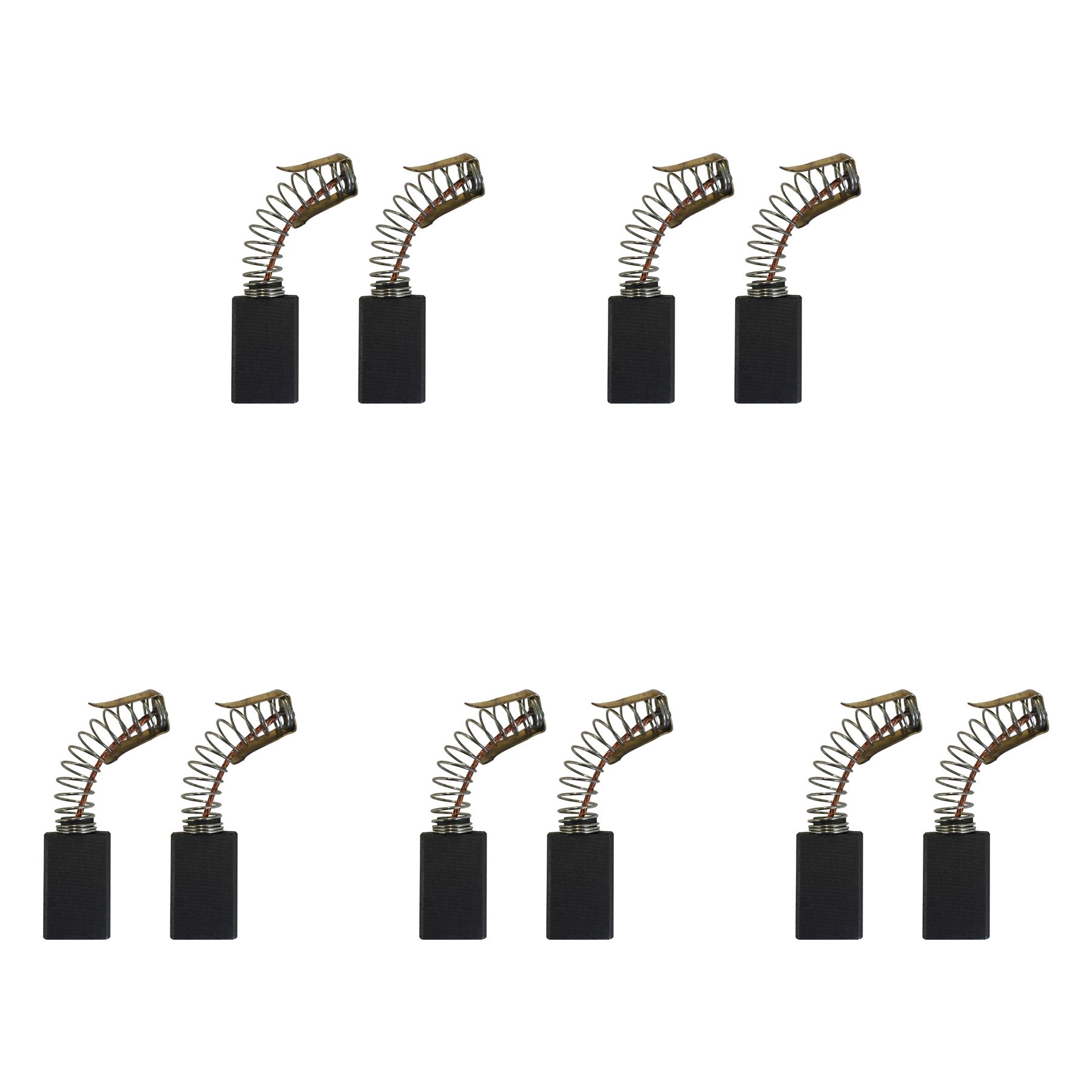 5 Sets of Carbon Brushes for Black & Decker 1270 Grinder, 6.3x12.5x22/20mm