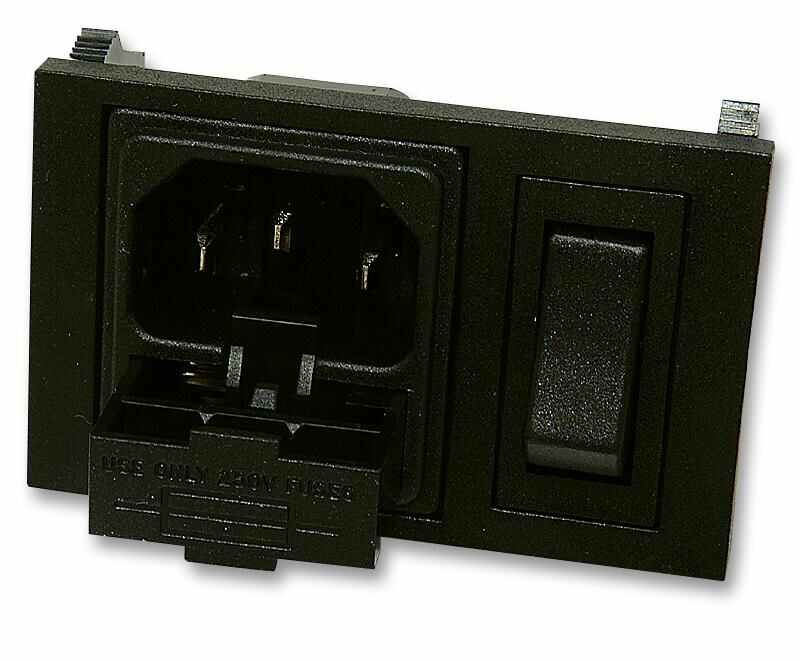 Bulgin IEC Inlet with Switch & Fuse, C14, 10A, 250V