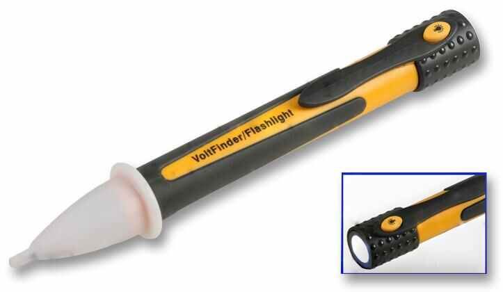 Détecteur de tension TENMA 1000V avec lampe torche LED et signal sonore