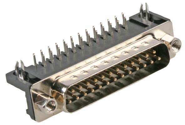 Multicomp Pro 25-Pin D-Sub Right Angle PCB Plug
