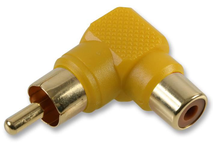 Adaptador Phono PRO SIGNAL dourado a 90°, Amarelo