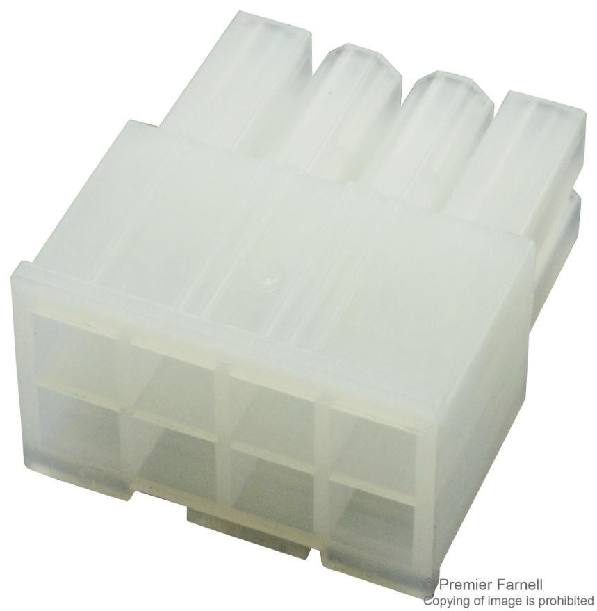 MOLEX Alojamento de Tomada Mini-Fit Jr. 5557, 2 Filas, 8 Vias, UL 94V-2