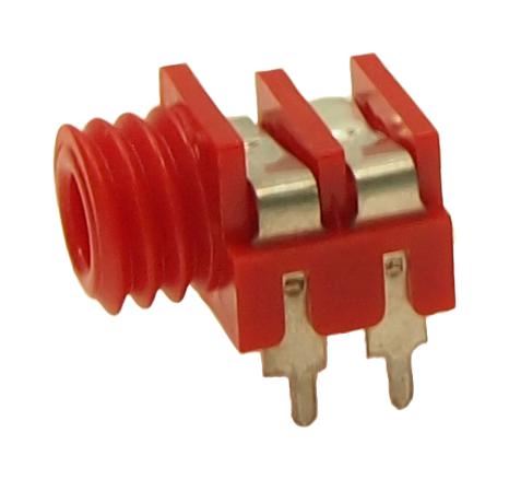 CLIFF 3.5mm Mono Jack Socket, Panel Mount, PCB, Red