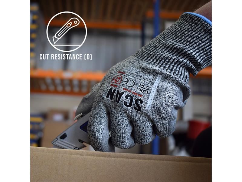 Scan Guantes de Seguridad con Palma PU Resistente a Cortes - Talla 9