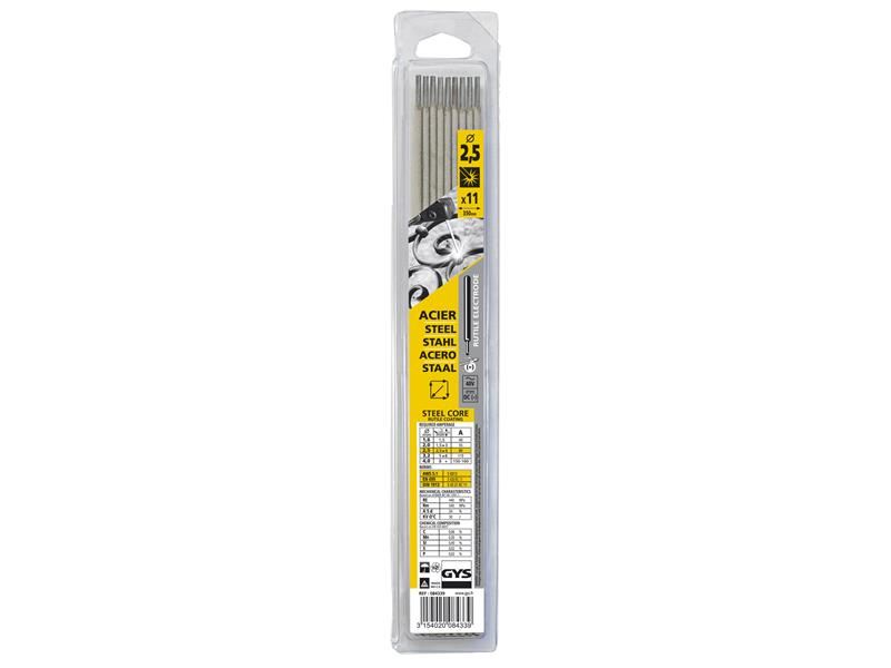 GYS Rutile Welding Electrodes, 2.5mm, Pack of 11