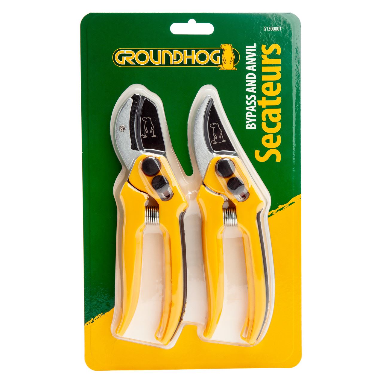Groundhog G1300001 Set di Cesoie a Bypass e a Incudine, 2 Pezzi