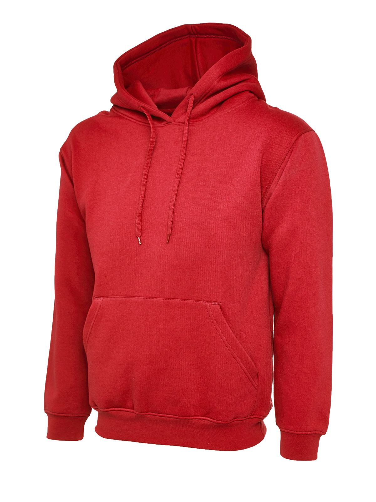 Uneek Unisex Classic Hooded Sweatshirt - Red - 6XL