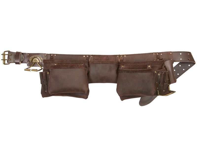 Kuny's 19427 Oiled Leather Construction Apron with 12 Pockets