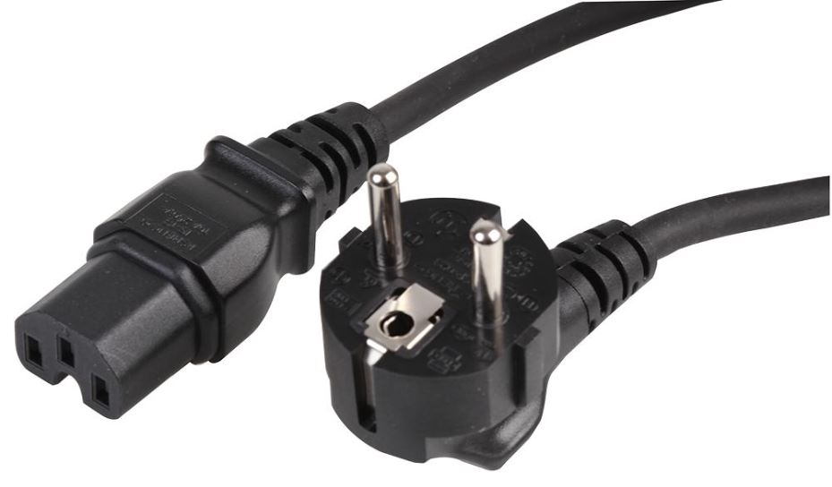 PRO ELEC Cable Schuko a C15 IEC 2m, Negro, 10A 250V
