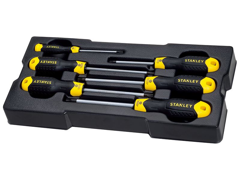 STANLEY 6-Piece Torx Screwdriver Set, Chrome Vanadium, 80-120mm