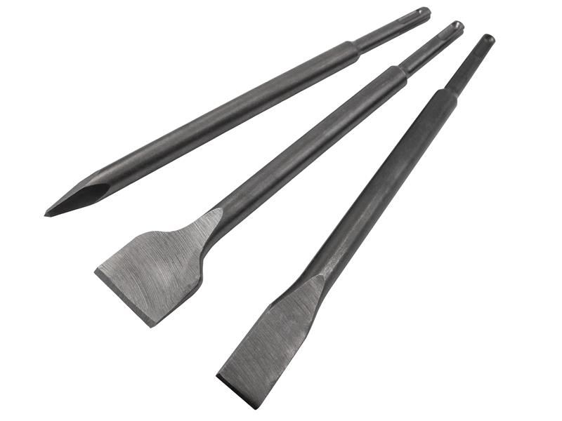 Faithfull SDS Plus Beitel Set, 3-delig, voor Beton & Metselwerk